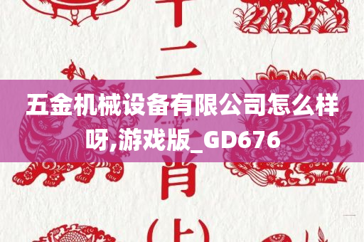 五金机械设备有限公司怎么样呀,游戏版_GD676