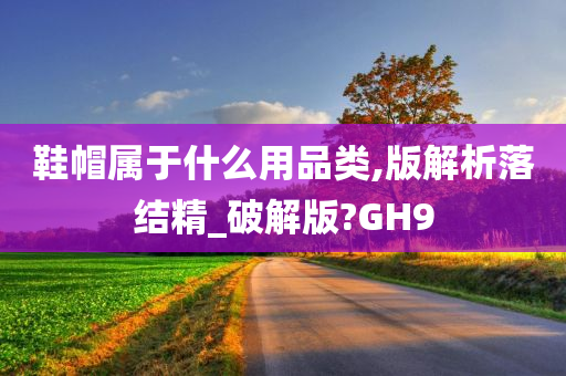 鞋帽属于什么用品类,版解析落结精_破解版?GH9