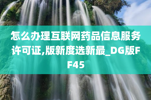 怎么办理互联网药品信息服务许可证,版新度选新最_DG版FF45