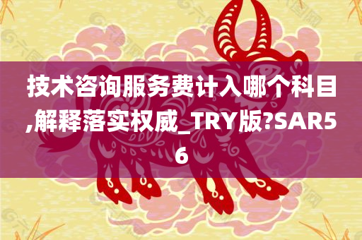 技术咨询服务费计入哪个科目,解释落实权威_TRY版?SAR56