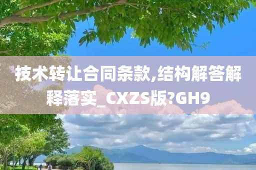 技术转让合同条款,结构解答解释落实_CXZS版?GH9