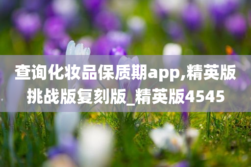 查询化妆品保质期app,精英版挑战版复刻版_精英版4545