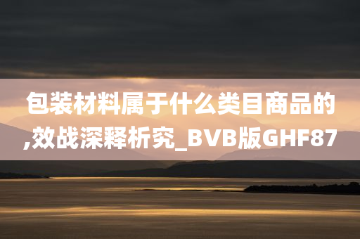 包装材料属于什么类目商品的,效战深释析究_BVB版GHF87