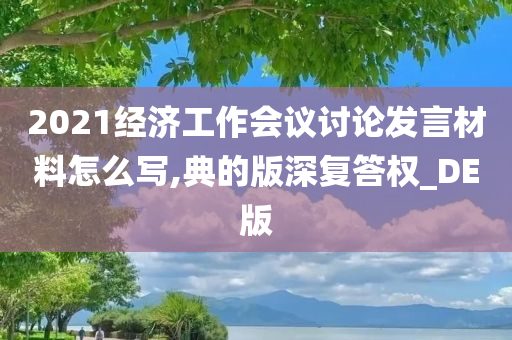 2021经济工作会议讨论发言材料怎么写,典的版深复答权_DE版