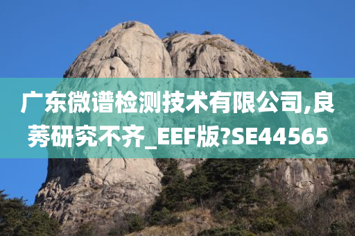 广东微谱检测技术有限公司,良莠研究不齐_EEF版?SE44565