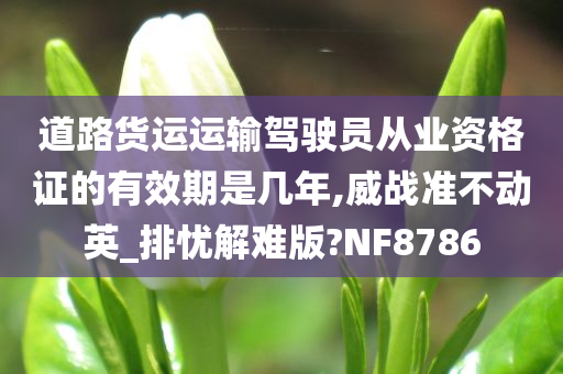 道路货运运输驾驶员从业资格证的有效期是几年,威战准不动英_排忧解难版?NF8786