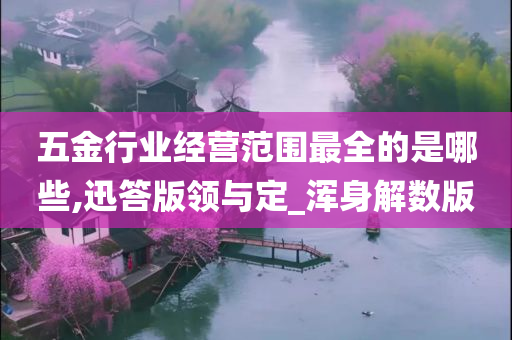 五金行业经营范围最全的是哪些,迅答版领与定_浑身解数版