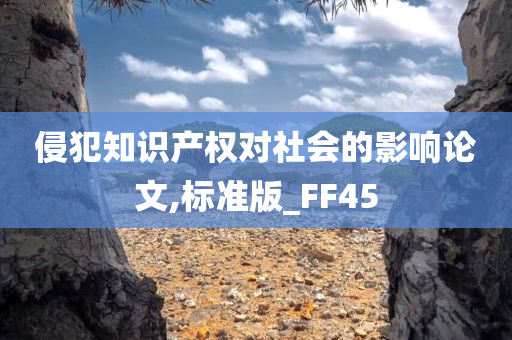 侵犯知识产权对社会的影响论文,标准版_FF45