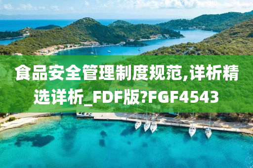 食品安全管理制度规范,详析精选详析_FDF版?FGF4543