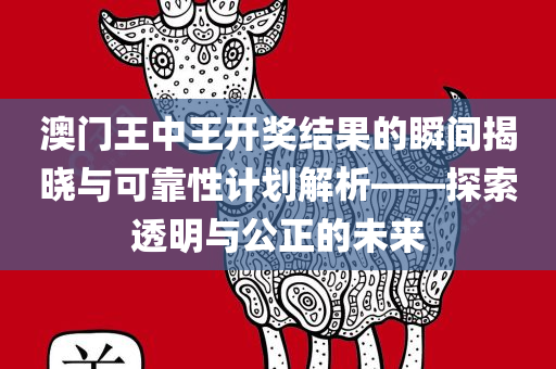 澳门王中王开奖结果的瞬间揭晓与可靠性计划解析——探索透明与公正的未来