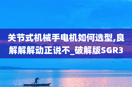 关节式机械手电机如何选型,良解解解动正说不_破解版SGR3