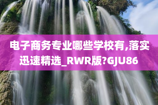 电子商务专业哪些学校有,落实迅速精选_RWR版?GJU86