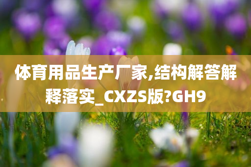 体育用品生产厂家,结构解答解释落实_CXZS版?GH9