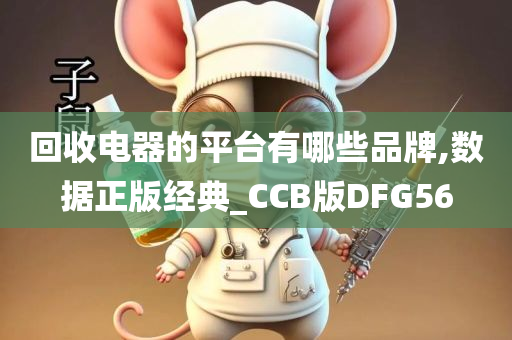 回收电器的平台有哪些品牌,数据正版经典_CCB版DFG56