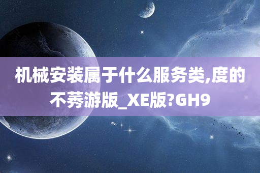 机械安装属于什么服务类,度的不莠游版_XE版?GH9