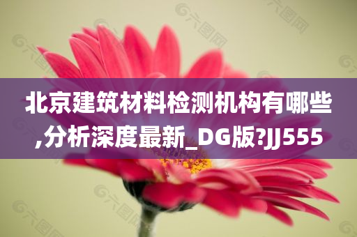 北京建筑材料检测机构有哪些,分析深度最新_DG版?JJ555