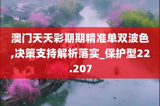 澳门天天彩期期精准单双波色,决策支持解析落实_保护型22.207