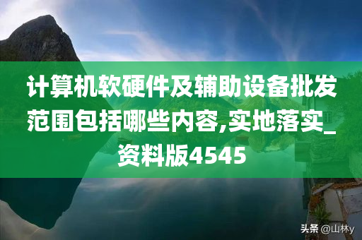 计算机软硬件及辅助设备批发范围包括哪些内容,实地落实_资料版4545