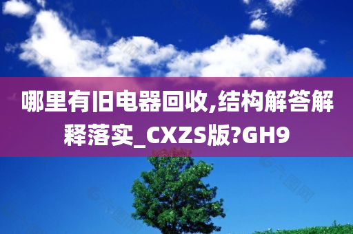 哪里有旧电器回收,结构解答解释落实_CXZS版?GH9