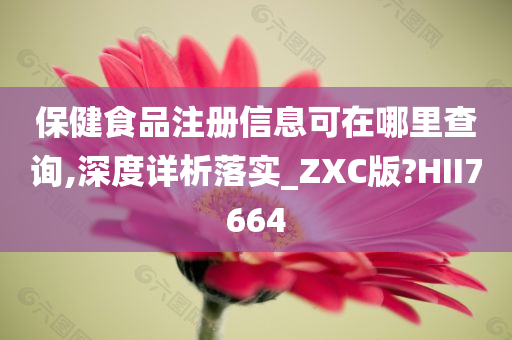 保健食品注册信息可在哪里查询,深度详析落实_ZXC版?HII7664