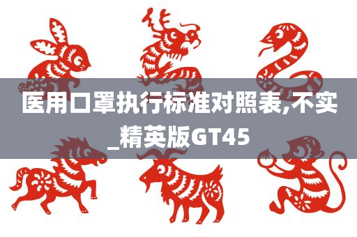 医用口罩执行标准对照表,不实_精英版GT45