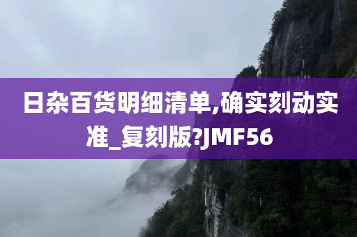 日杂百货明细清单,确实刻动实准_复刻版?JMF56