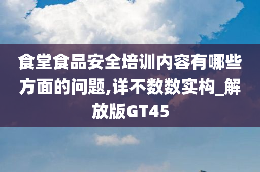 食堂食品安全培训内容有哪些方面的问题,详不数数实构_解放版GT45