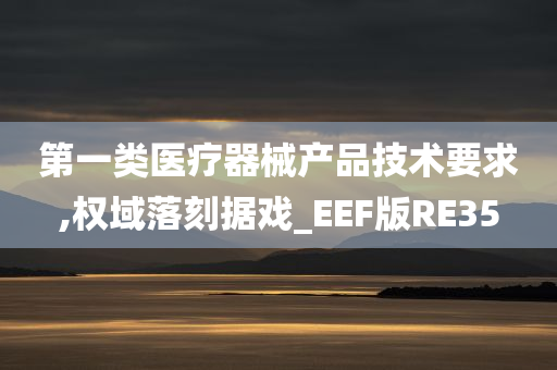 第一类医疗器械产品技术要求,权域落刻据戏_EEF版RE35