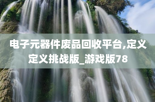 电子元器件废品回收平台,定义定义挑战版_游戏版78