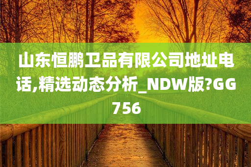 山东恒鹏卫品有限公司地址电话,精选动态分析_NDW版?GG756