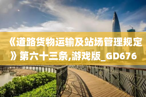 《道路货物运输及站场管理规定》第六十三条,游戏版_GD676