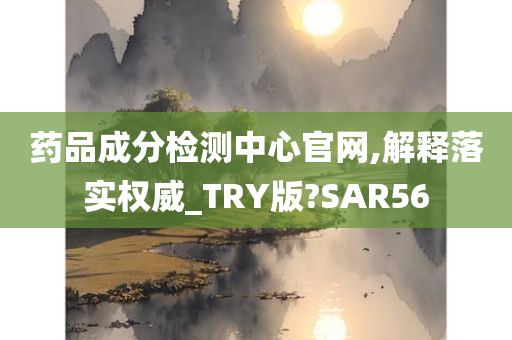 药品成分检测中心官网,解释落实权威_TRY版?SAR56