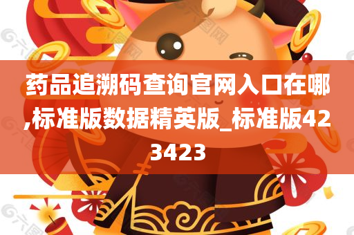 药品追溯码查询官网入口在哪,标准版数据精英版_标准版423423