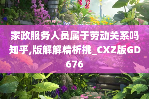 家政服务人员属于劳动关系吗知乎,版解解精析挑_CXZ版GD676