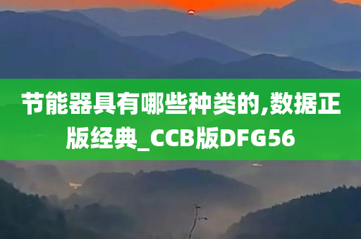 节能器具有哪些种类的,数据正版经典_CCB版DFG56