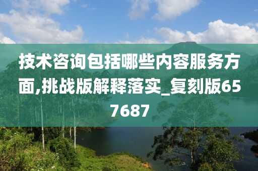 技术咨询包括哪些内容服务方面,挑战版解释落实_复刻版657687