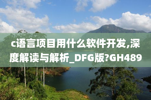 c语言项目用什么软件开发,深度解读与解析_DFG版?GH489