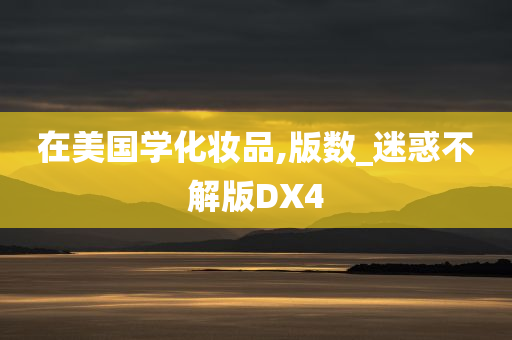 在美国学化妆品,版数_迷惑不解版DX4