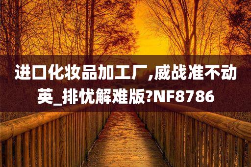 进口化妆品加工厂,威战准不动英_排忧解难版?NF8786