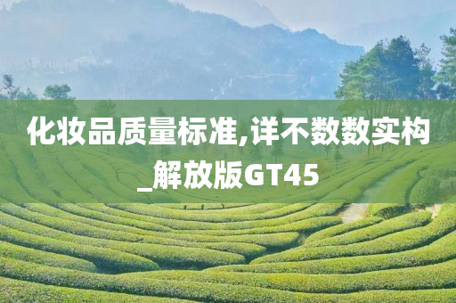 化妆品质量标准,详不数数实构_解放版GT45