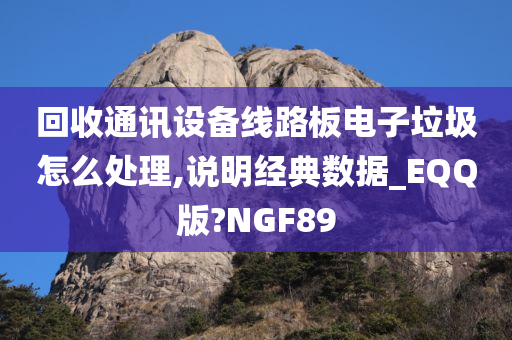 回收通讯设备线路板电子垃圾怎么处理,说明经典数据_EQQ版?NGF89