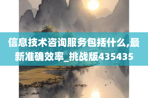 信息技术咨询服务包括什么,最新准确效率_挑战版435435