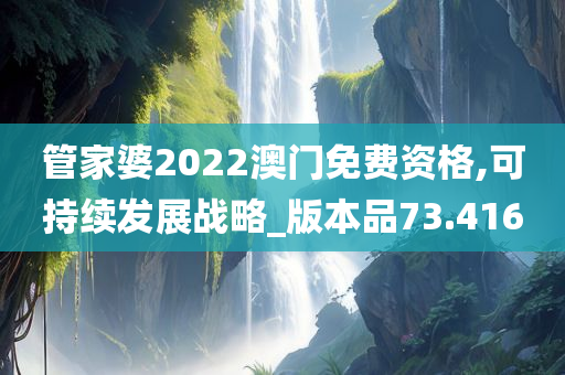 管家婆2022澳门免费资格,可持续发展战略_版本品73.416