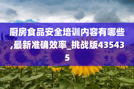 厨房食品安全培训内容有哪些,最新准确效率_挑战版435435