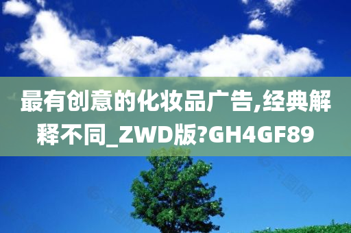 最有创意的化妆品广告,经典解释不同_ZWD版?GH4GF89