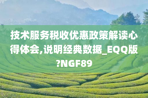 技术服务税收优惠政策解读心得体会,说明经典数据_EQQ版?NGF89