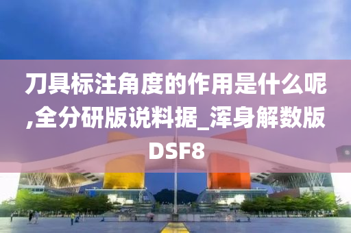 刀具标注角度的作用是什么呢,全分研版说料据_浑身解数版DSF8