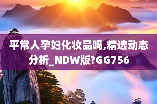 平常人孕妇化妆品吗,精选动态分析_NDW版?GG756