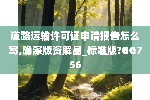 道路运输许可证申请报告怎么写,确深版资解品_标准版?GG756