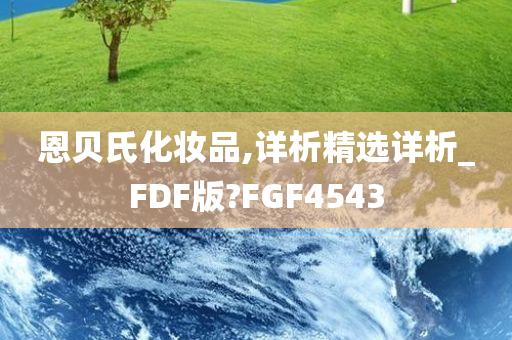 恩贝氏化妆品,详析精选详析_FDF版?FGF4543